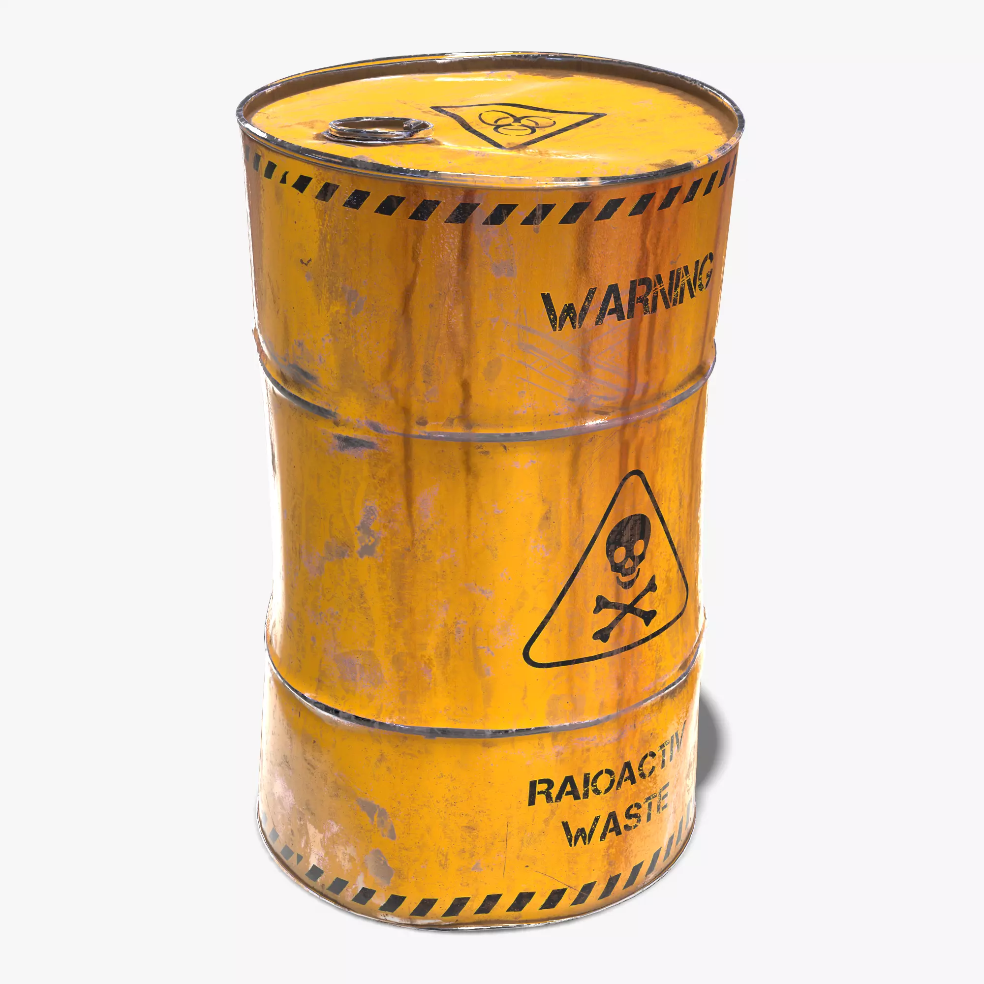 Damaged Crude Oil Barrel PBR Low-poly 3D model