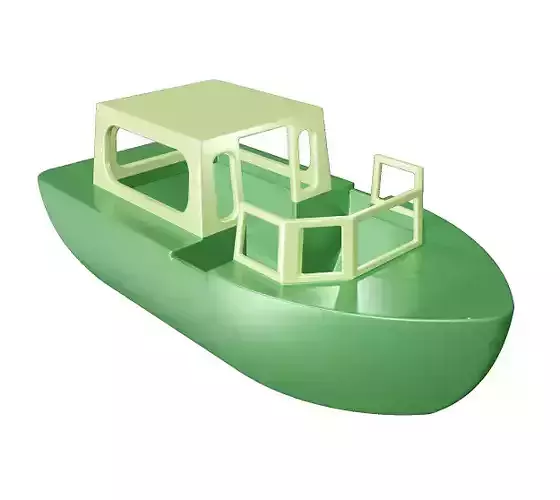 Marvelous Tourist Boat Toy Low-poly 3D model