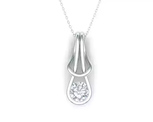 necklace in white gold and diamond can change in any color