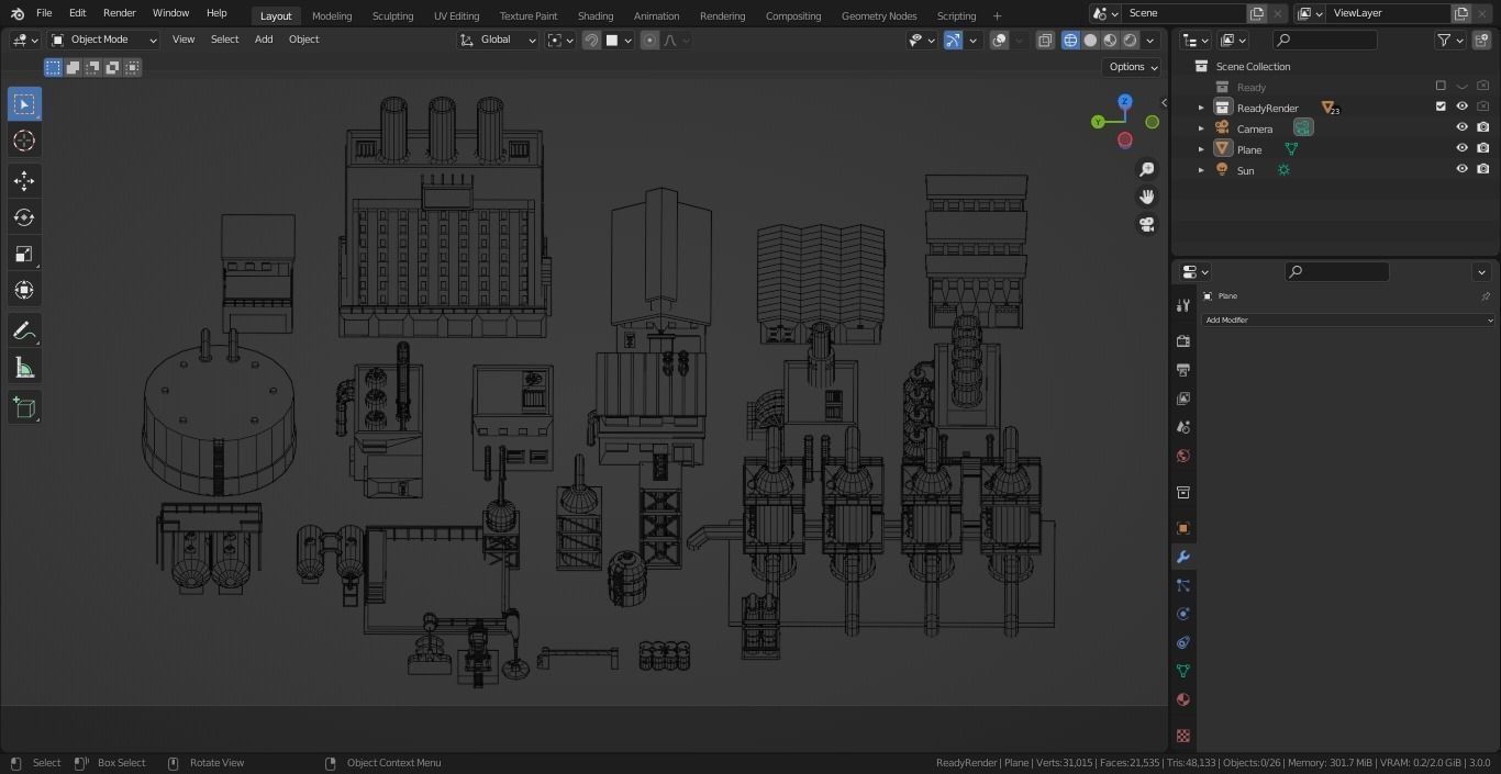 Industrial low poly asset Low-poly 3D model_15