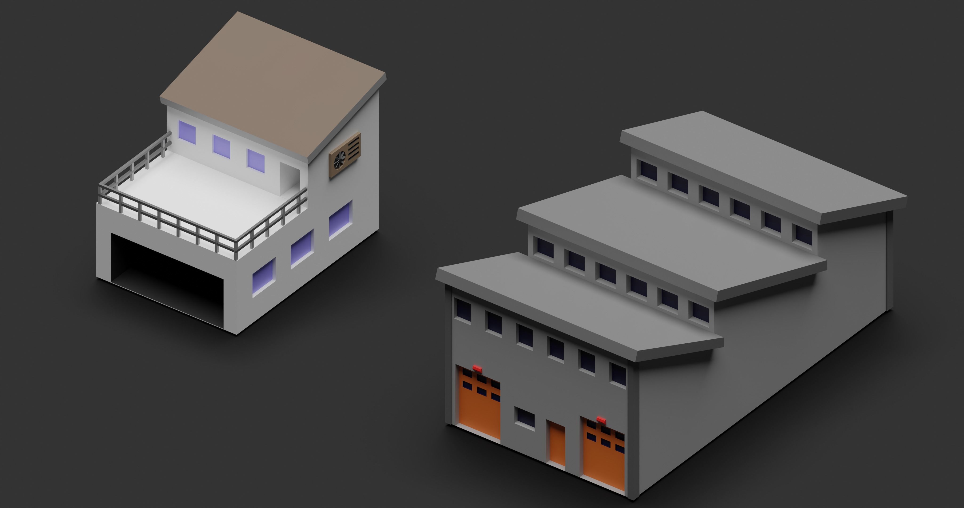 Industrial low poly asset Low-poly 3D model_9