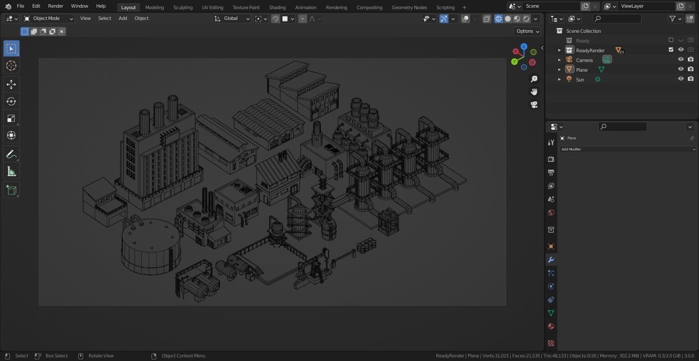 Industrial low poly asset Low-poly 3D model_14