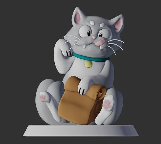 3D Cat stl blender 3D print model