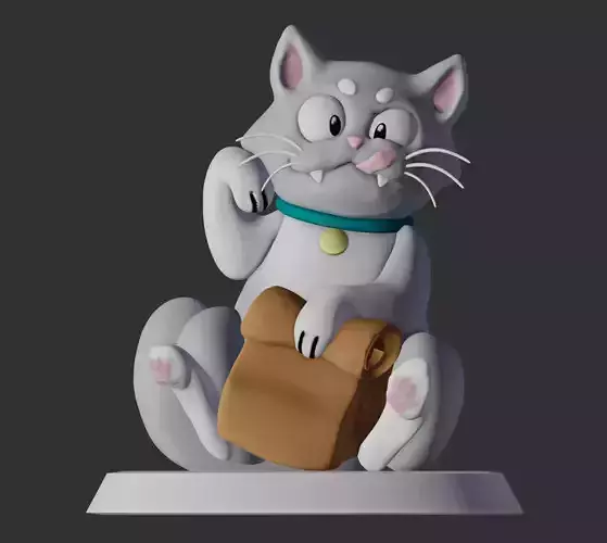 3D Cat stl blender