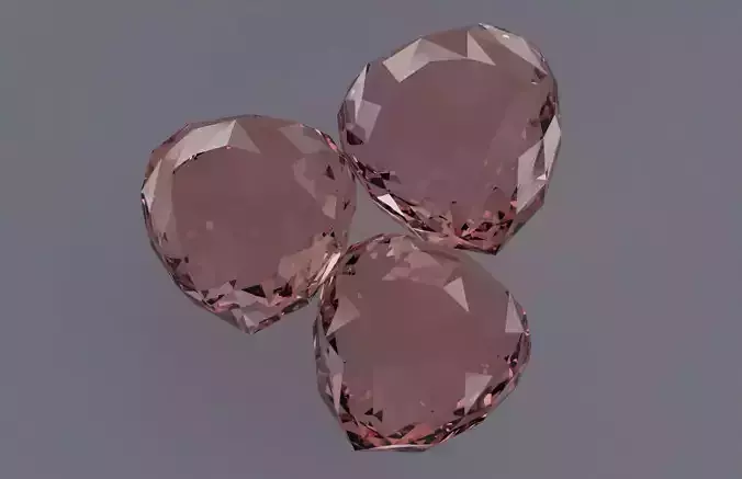 Red Diamond Low-poly 3D model