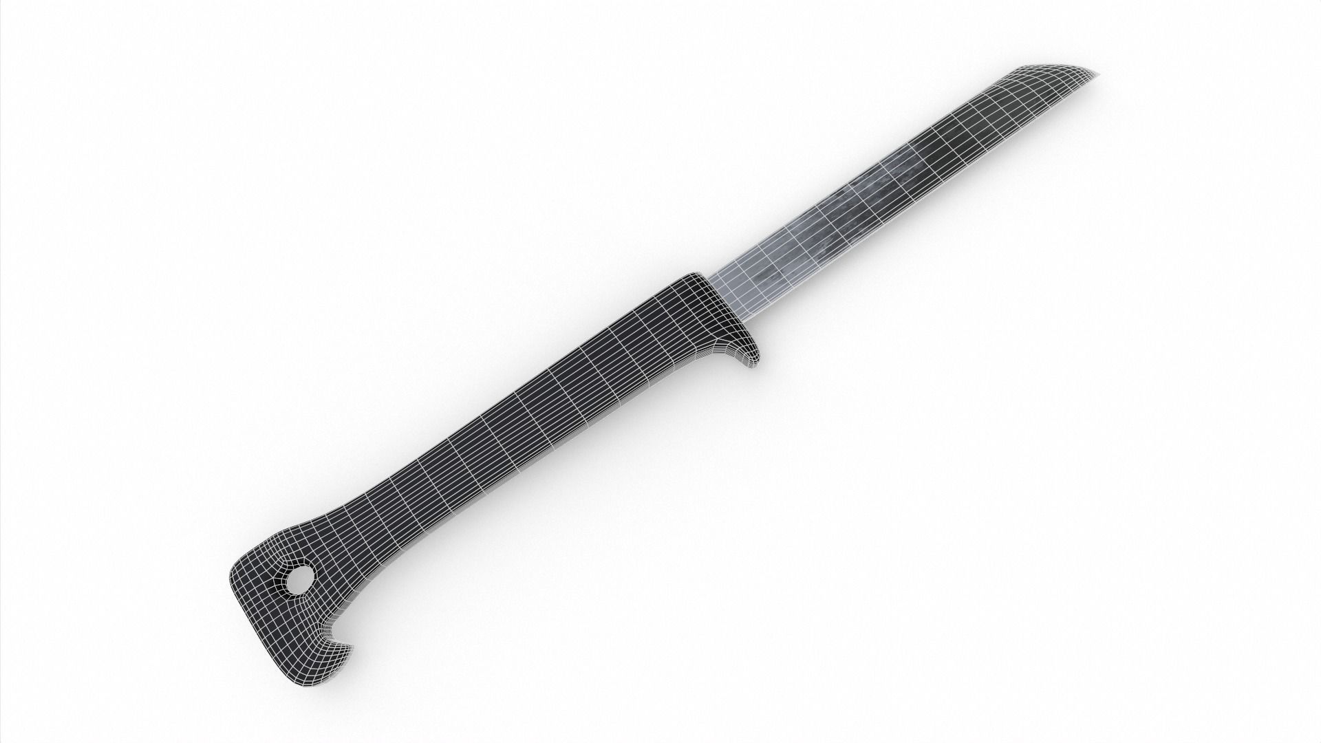 Fruit Knife Low-poly 3D model_5