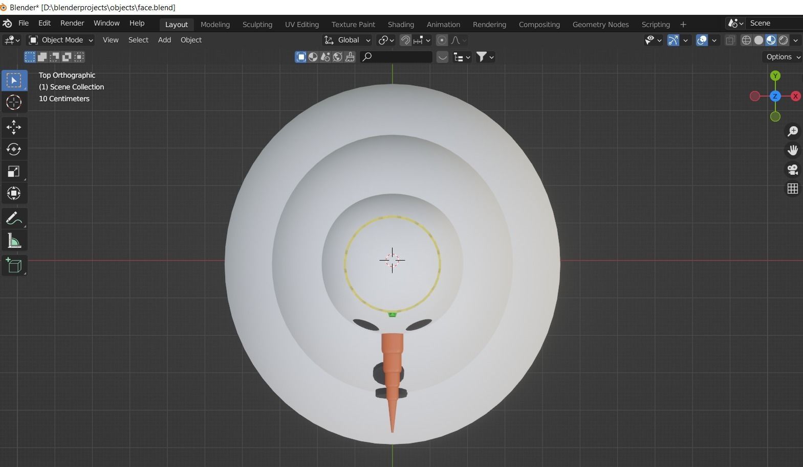 king snowman made in blender Low-poly 3D model_5