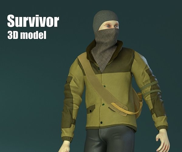 Survivor - Character for game Low-poly 3D model