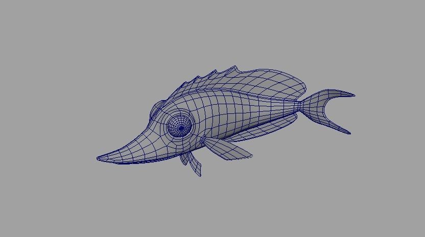 Cartoon Fish 2 Low-poly 3D model_5