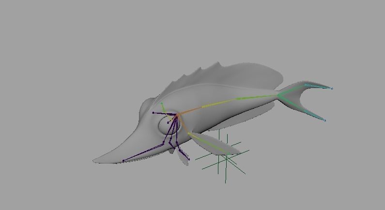 Cartoon Fish 2 Low-poly 3D model_6