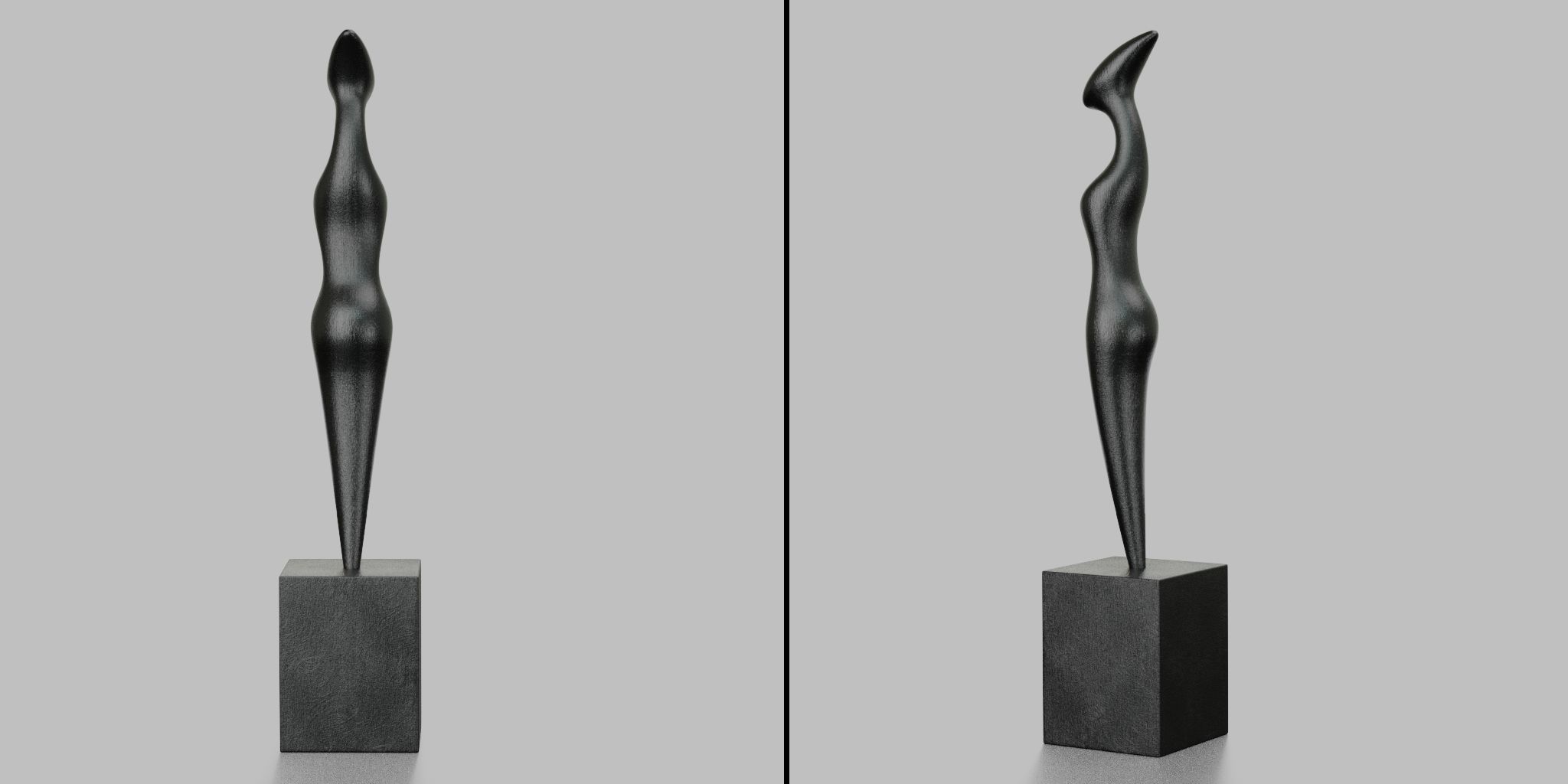 Modern abstract sculpture 042 Low-poly 3D model_2