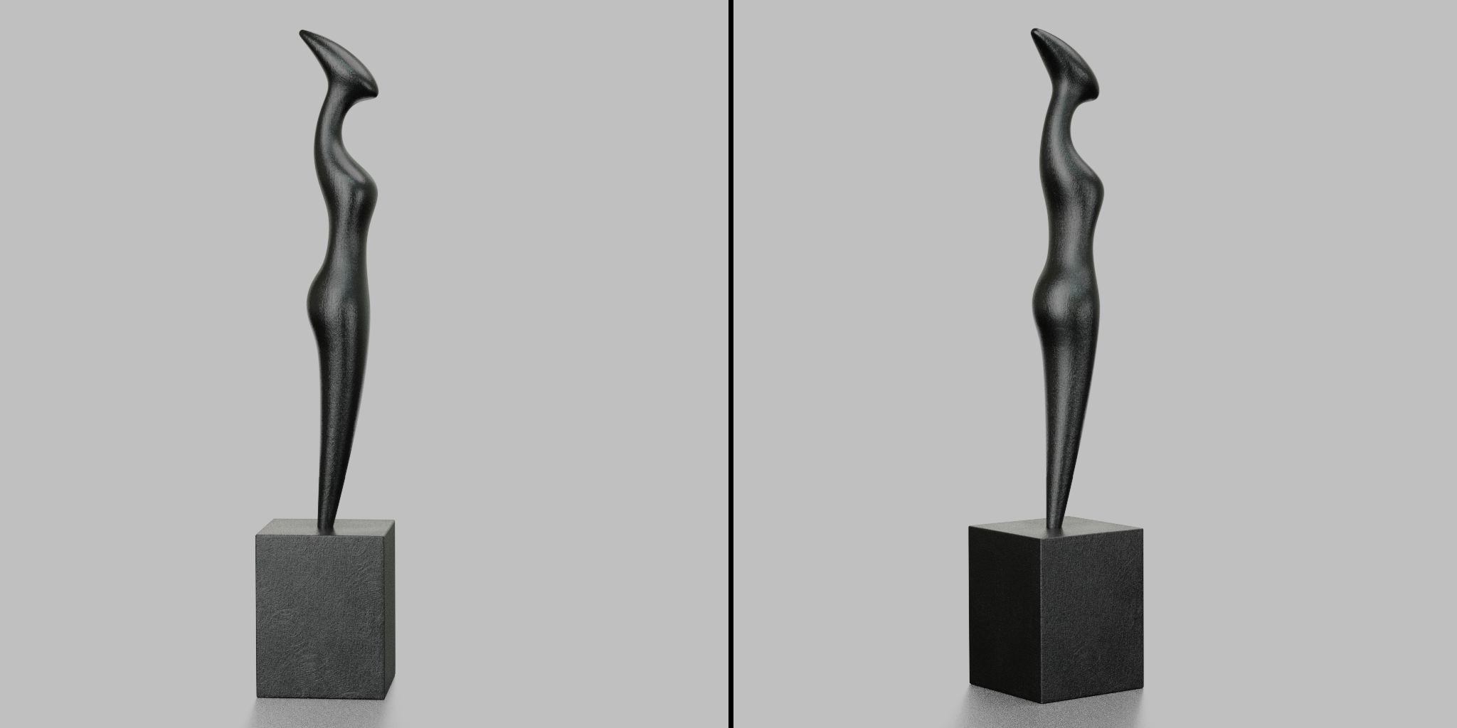 Modern abstract sculpture 042 Low-poly 3D model_1