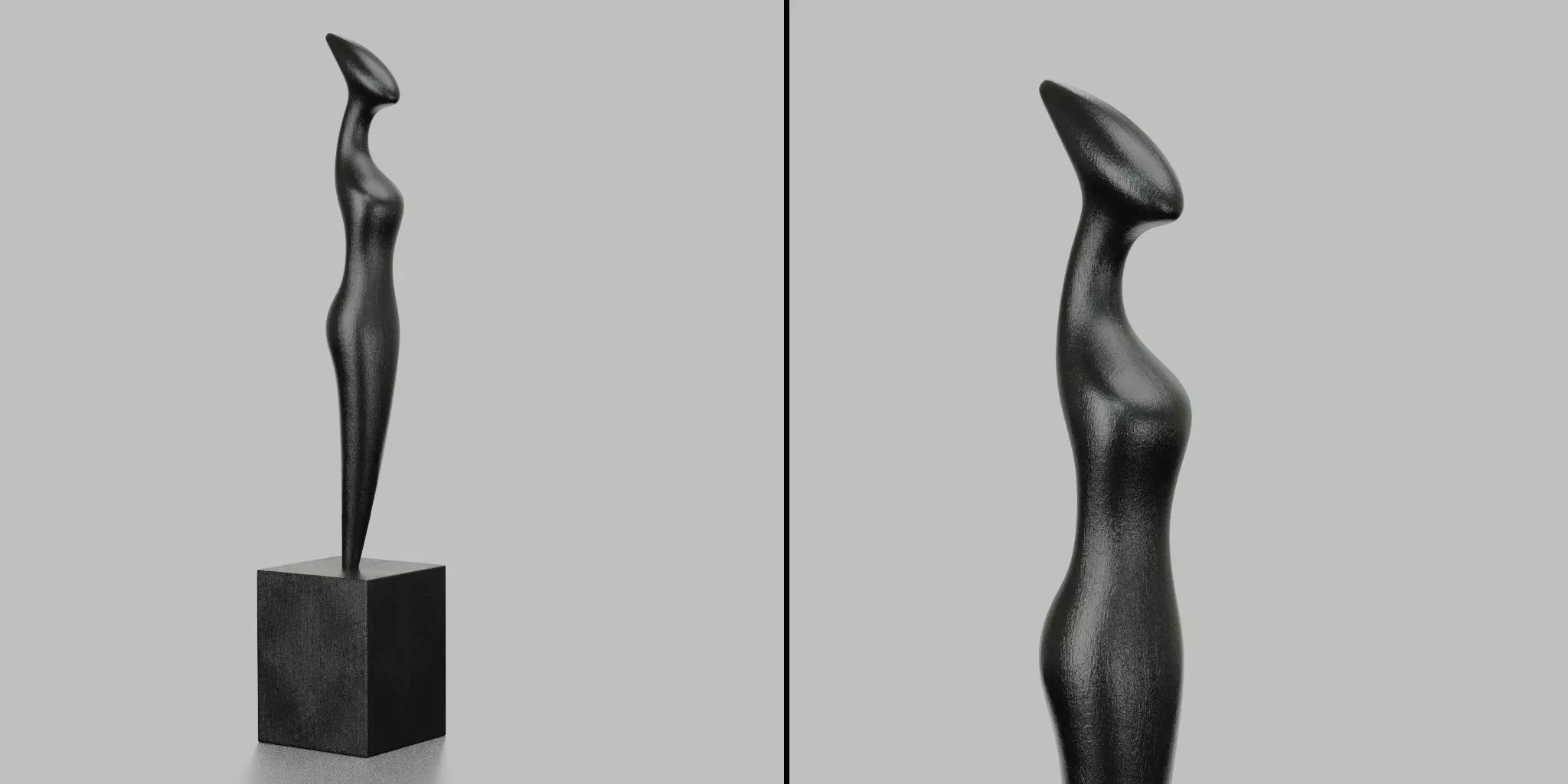 Modern abstract sculpture 042 Low-poly 3D model_0