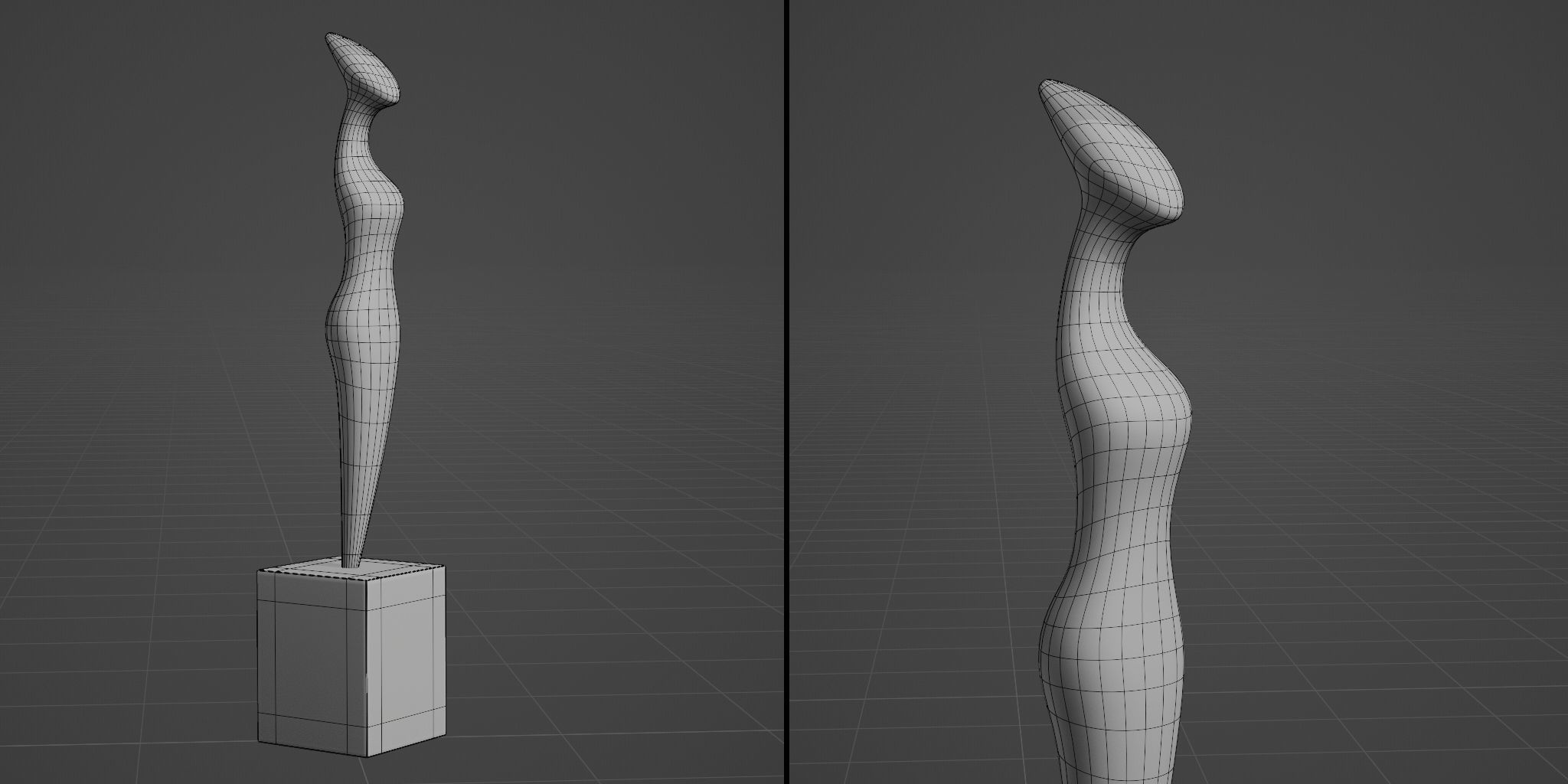 Modern abstract sculpture 042 Low-poly 3D model_5