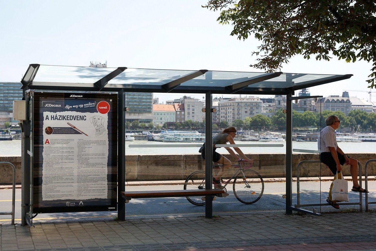 busstop bus stop with two benches and light 3D print model_11