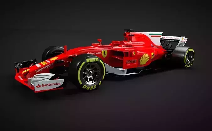 3D Formula 1 ferrari racing car