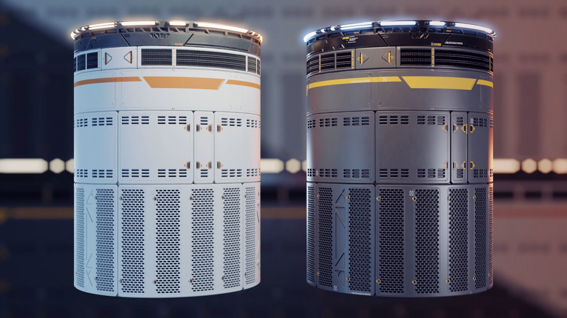 Sci-fi trim sheet 3D model_3