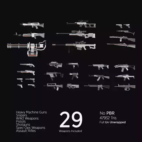 Low Poly Weapon Asset Pack