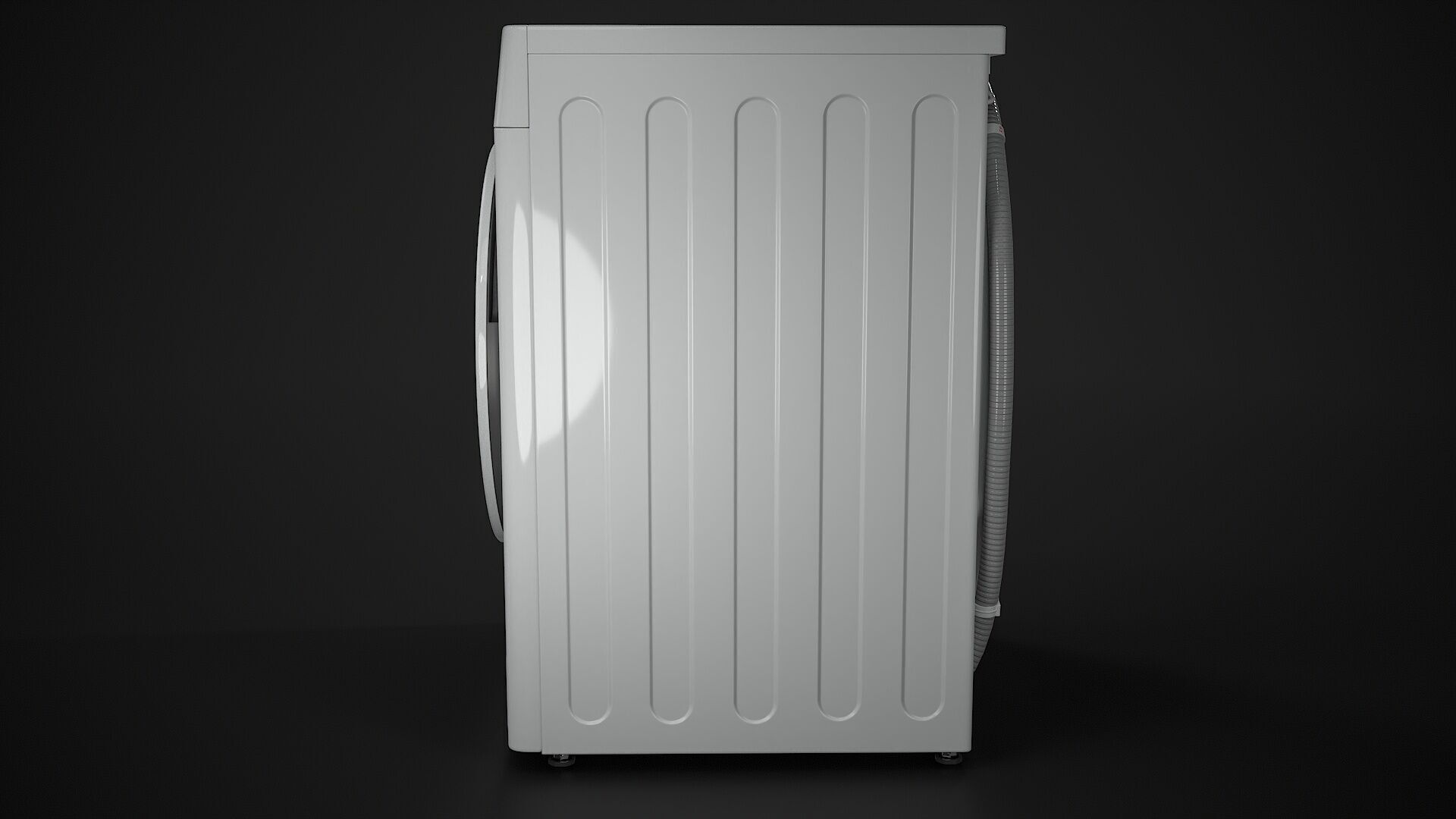 Washing machine with LG branding 3D model_3