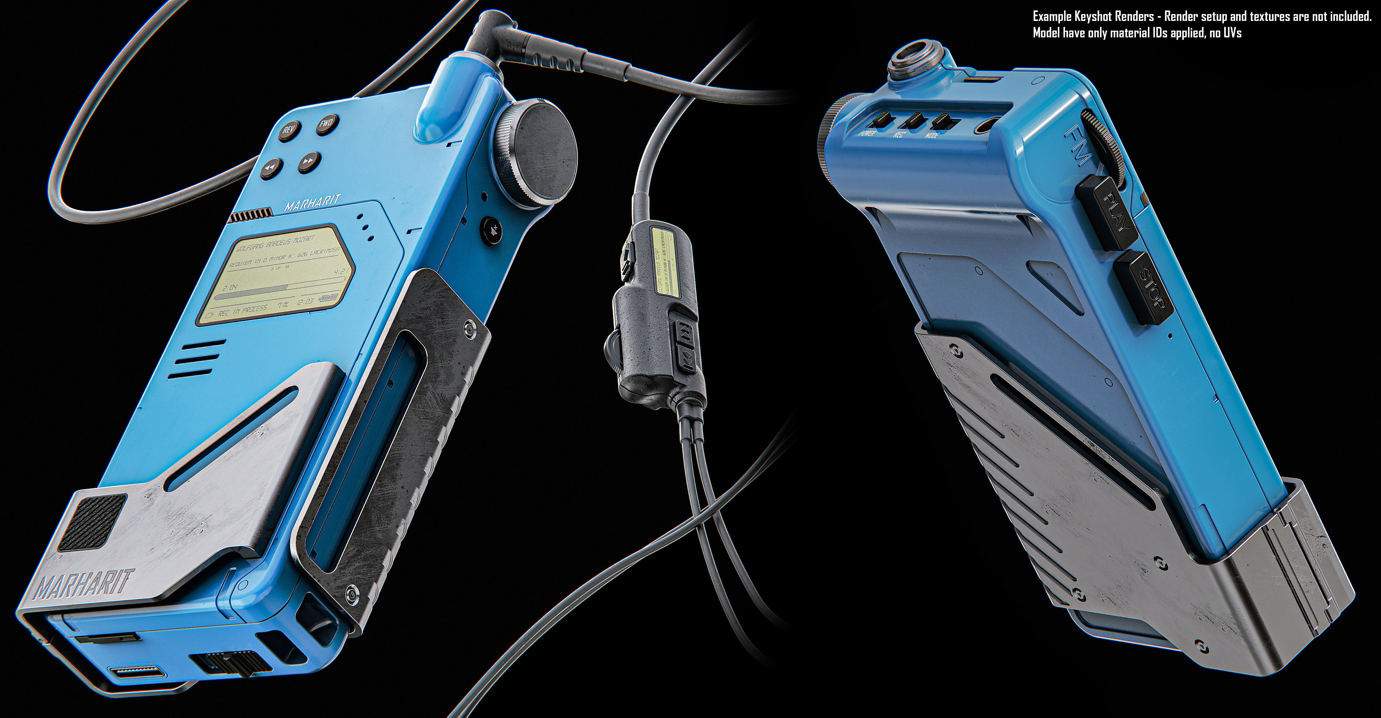 Cassette Player 3D model_1