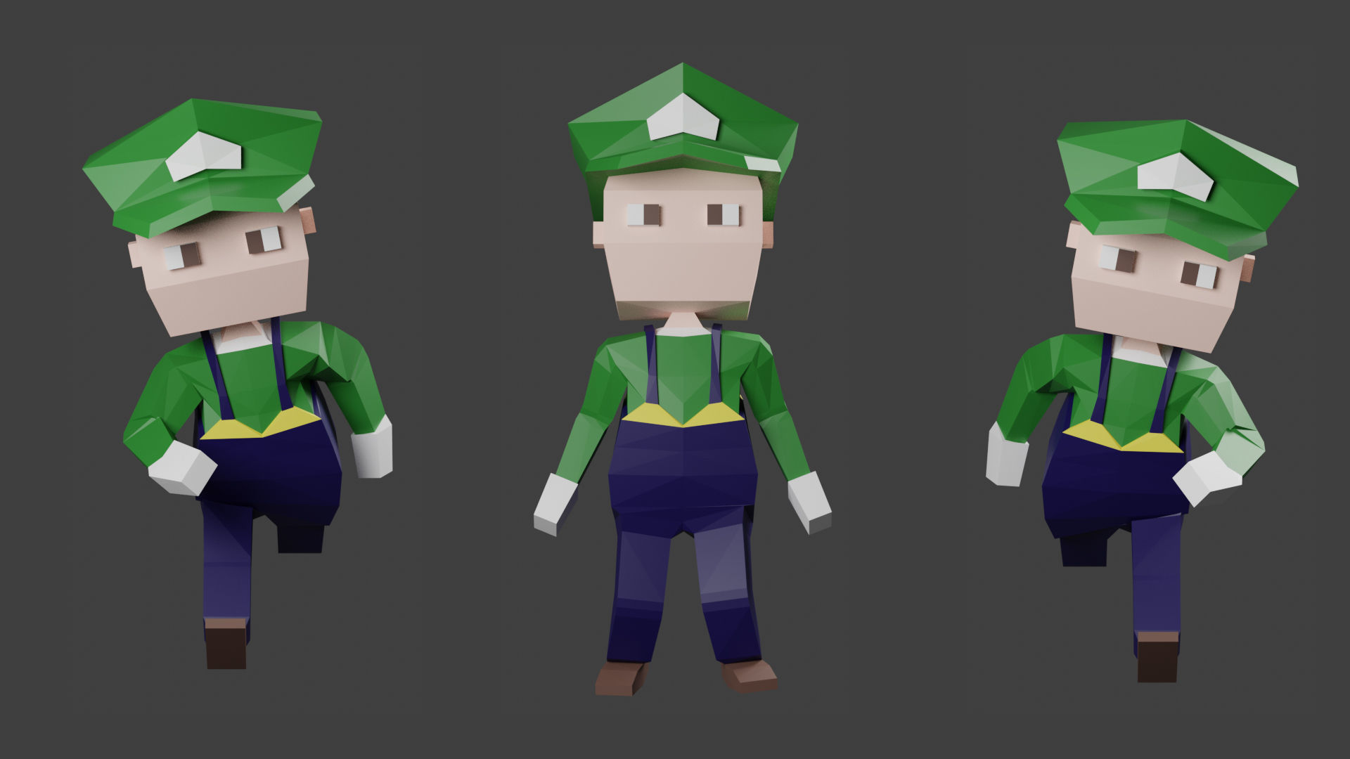 Low poly characters pack 3d model Low-poly 3D model_5