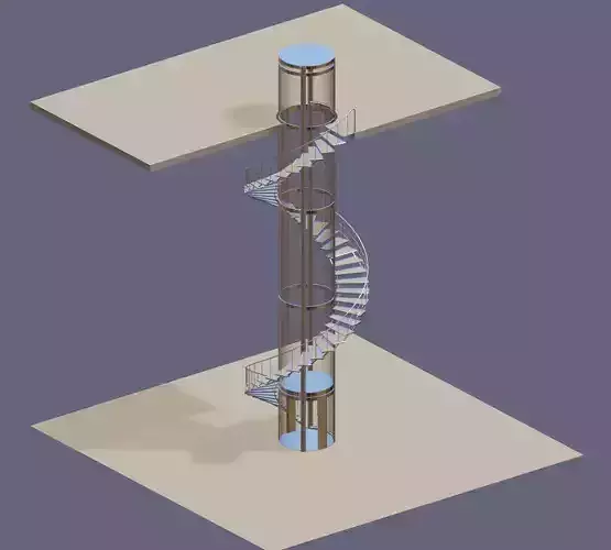 Elevator and stairs
