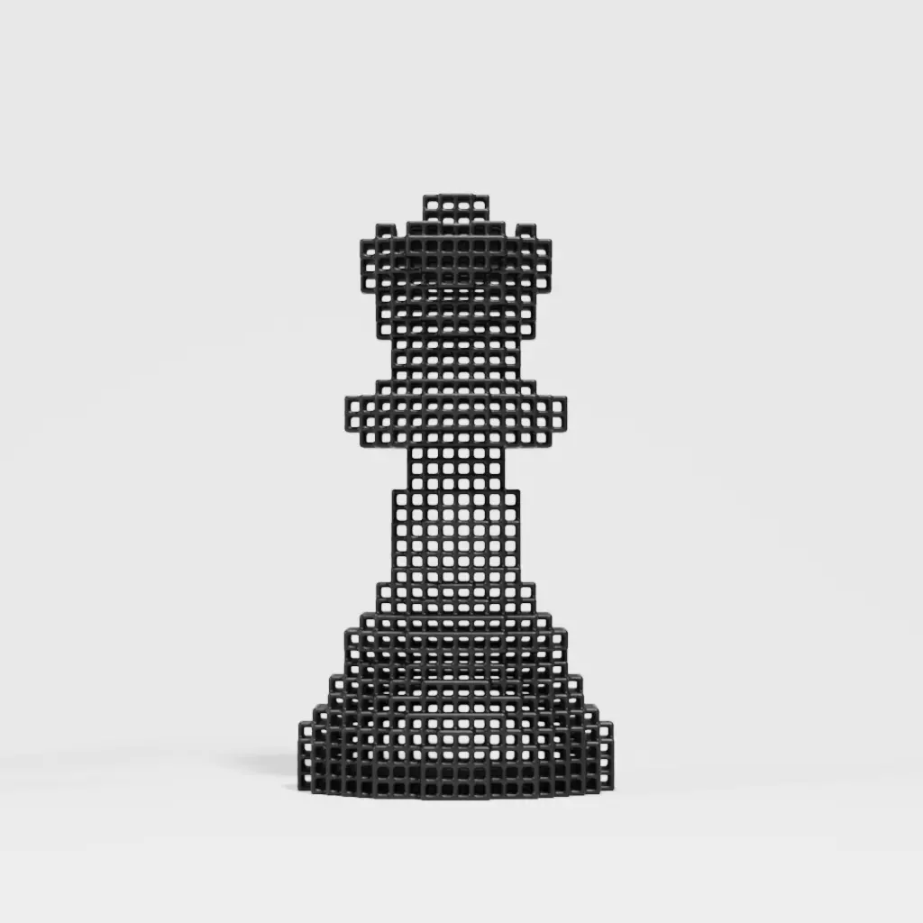 Voxel Chess Set 3D print model