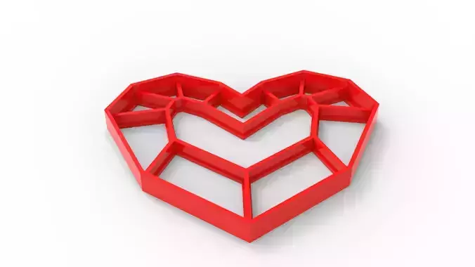 heart cookie cutter 3d print model valentine day 
