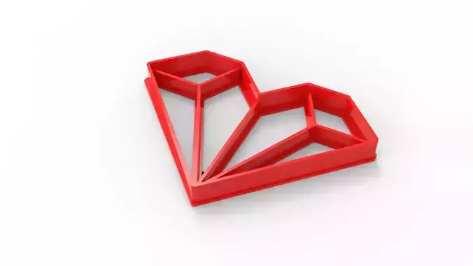 heart cookie cutter 3d print model valentine day