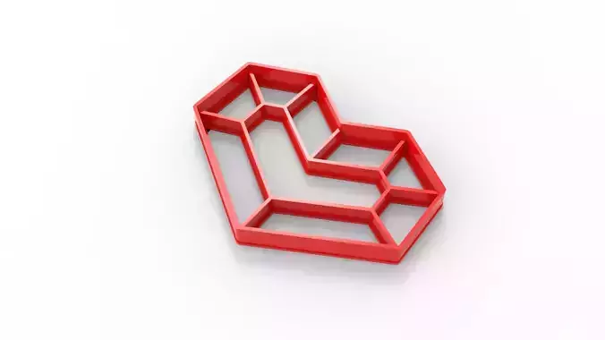 heart cookie cutter 3d print model valentine day