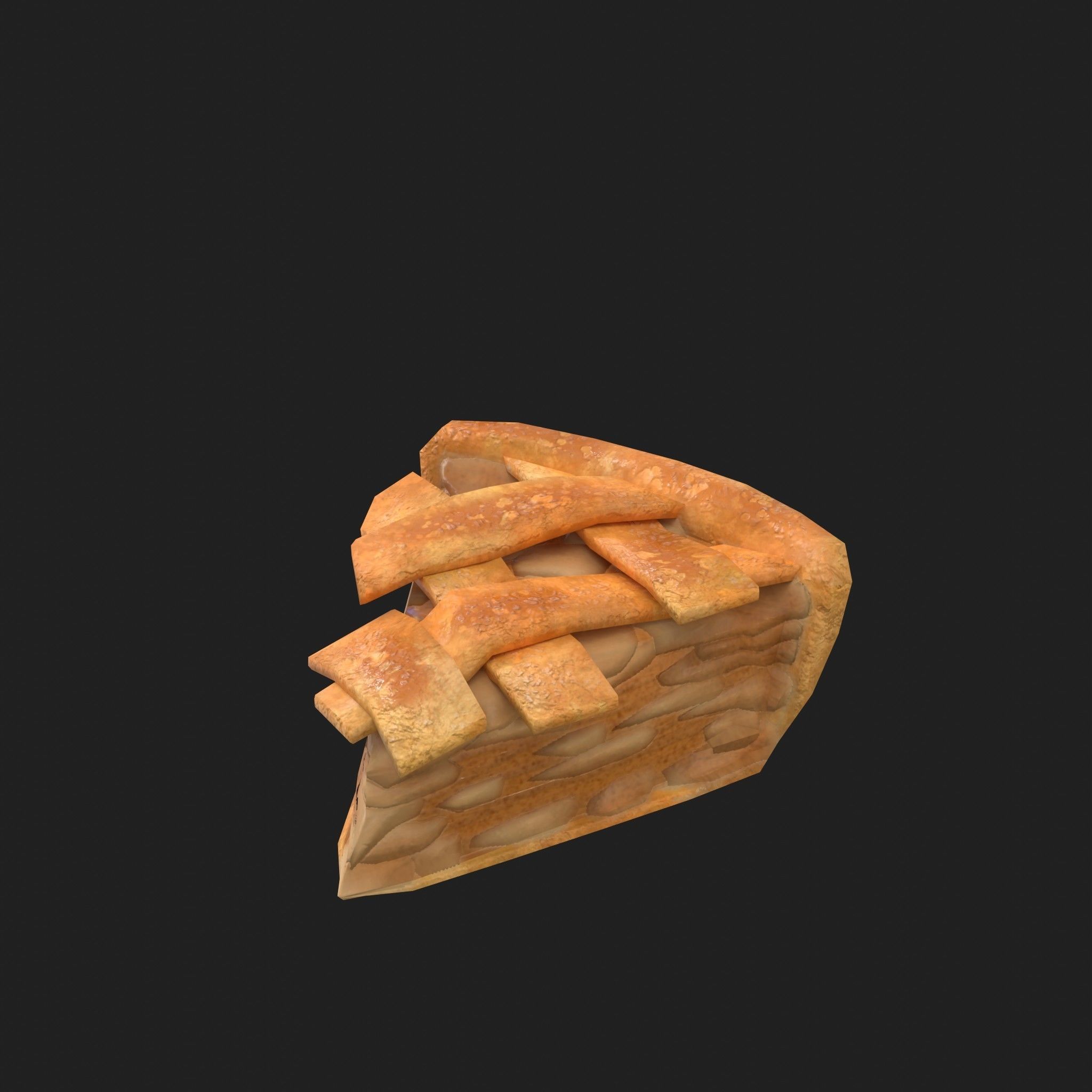 Baked Goods - Bread Cookie Pie Potica 8 Piece Set Low-poly 3D model_8