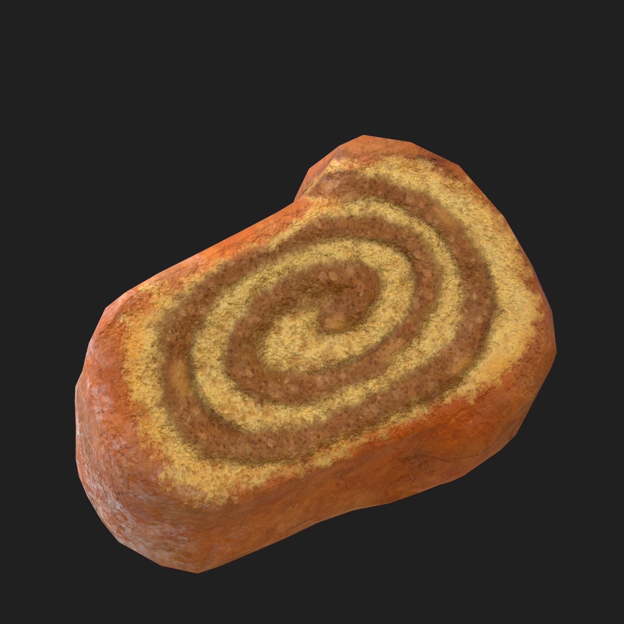 Baked Goods - Bread Cookie Pie Potica 8 Piece Set Low-poly 3D model_9