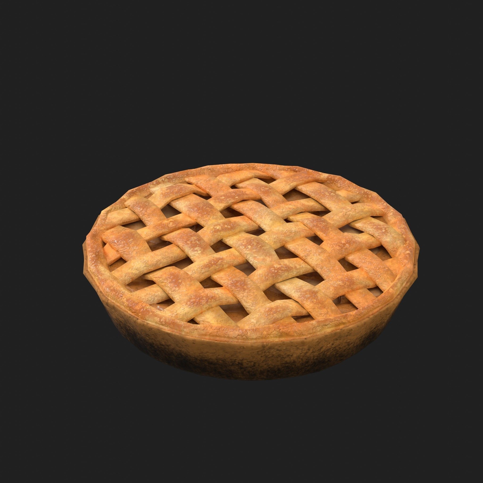 Baked Goods - Bread Cookie Pie Potica 8 Piece Set Low-poly 3D model_6
