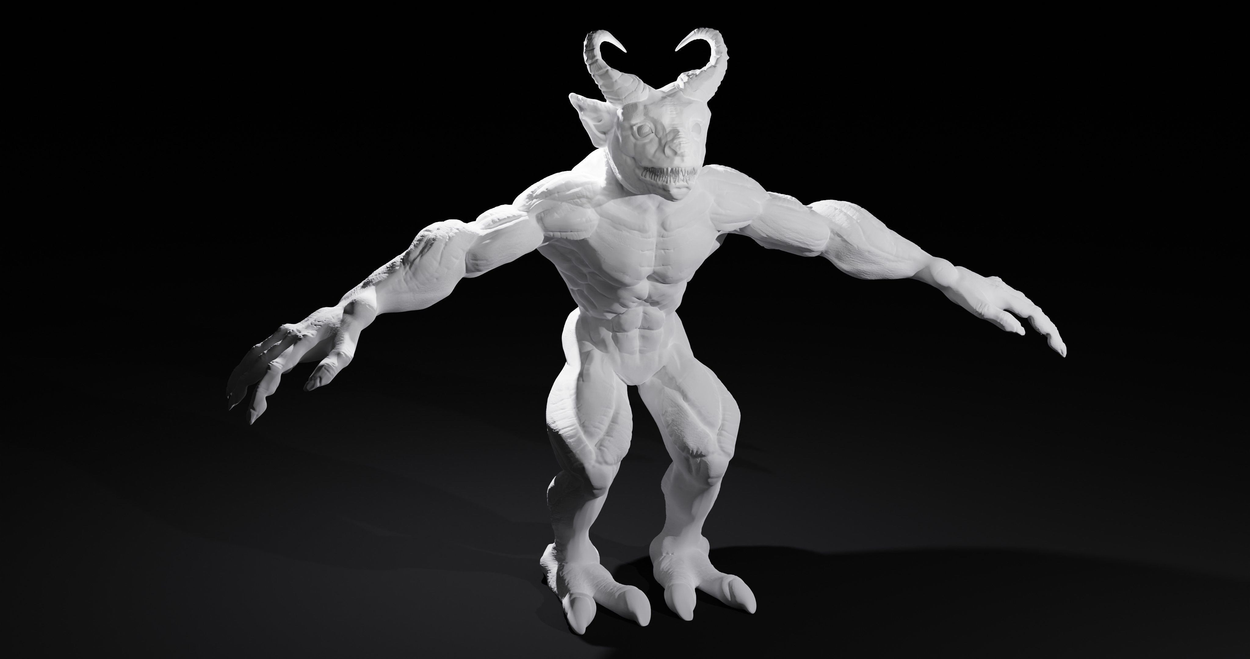 Demon sculpt 3D model_1