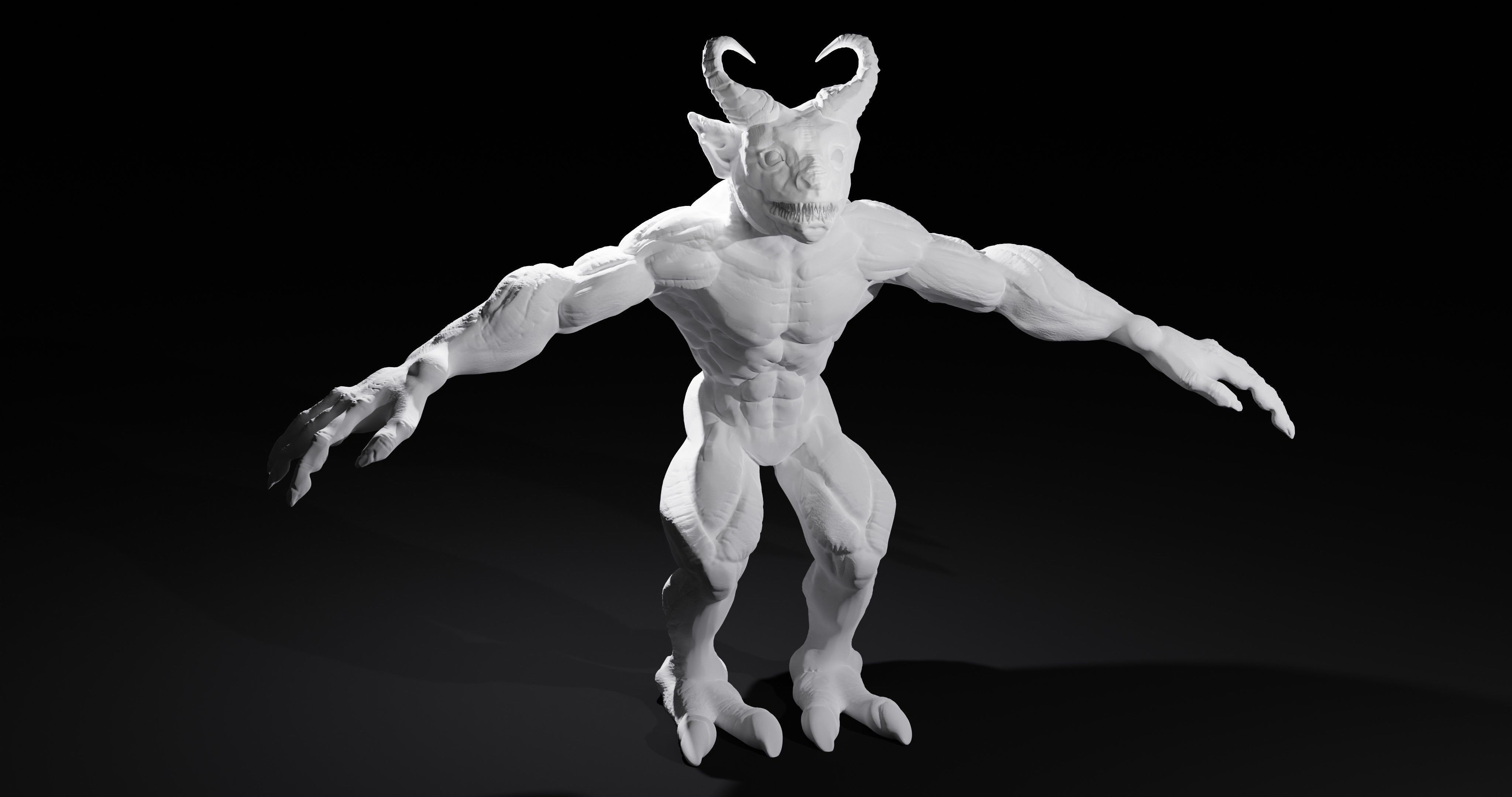 Demon sculpt 3D model_2