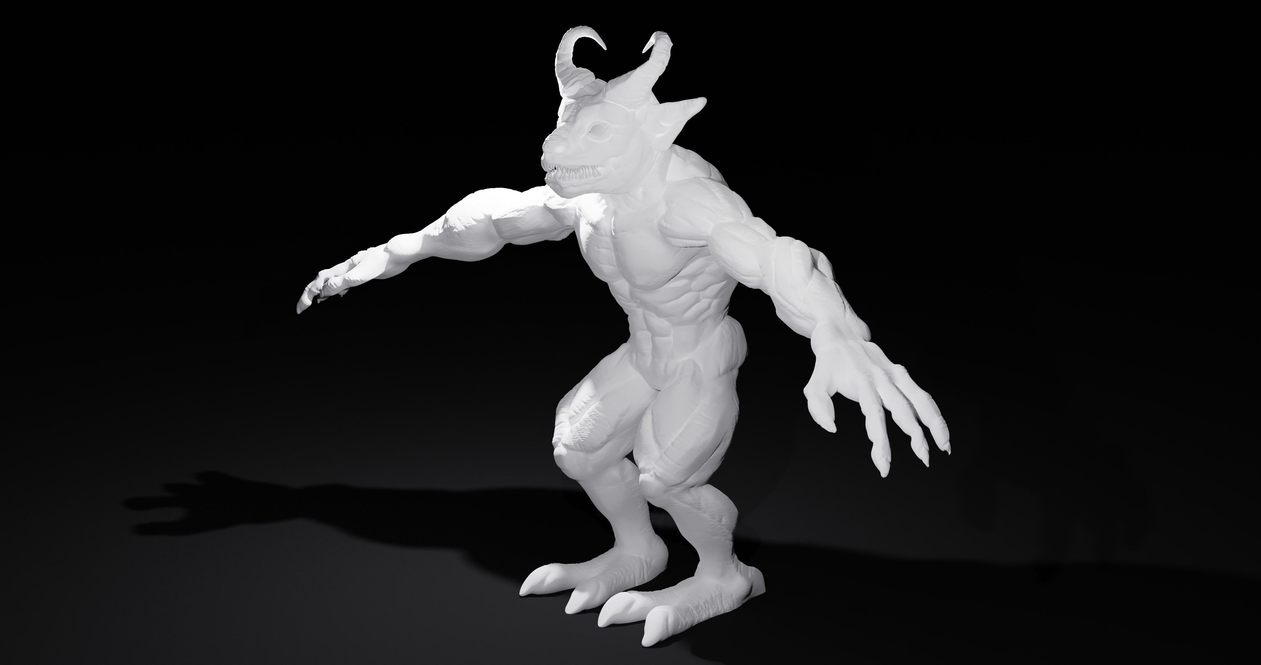 Demon sculpt 3D model_6
