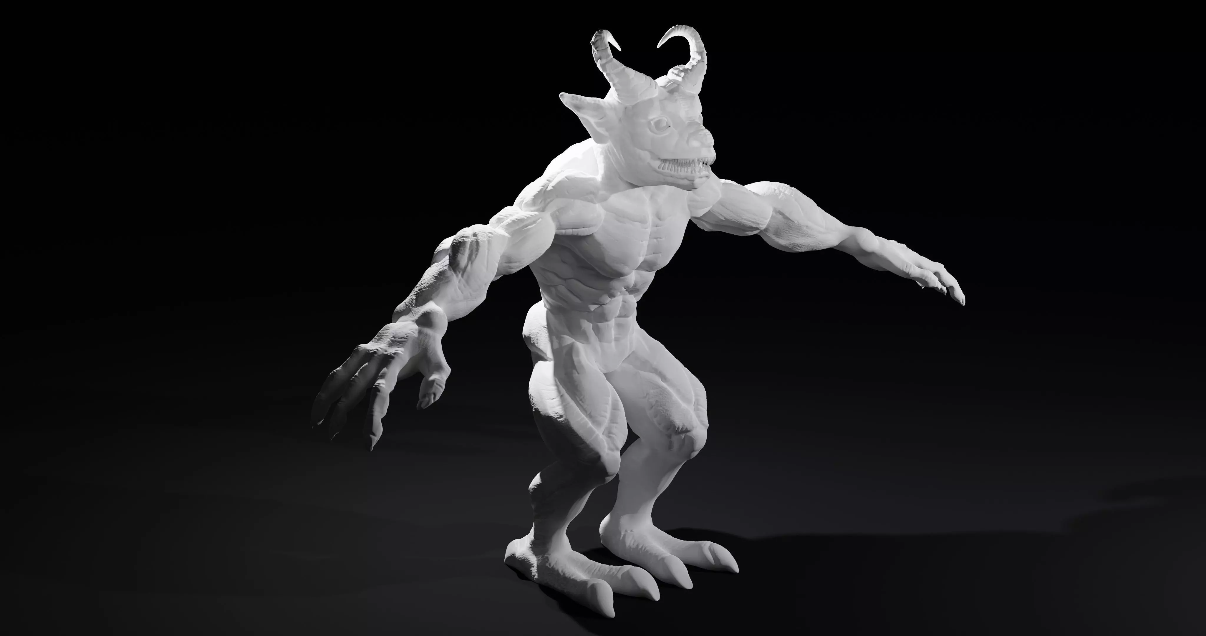 Demon sculpt 3D model_0