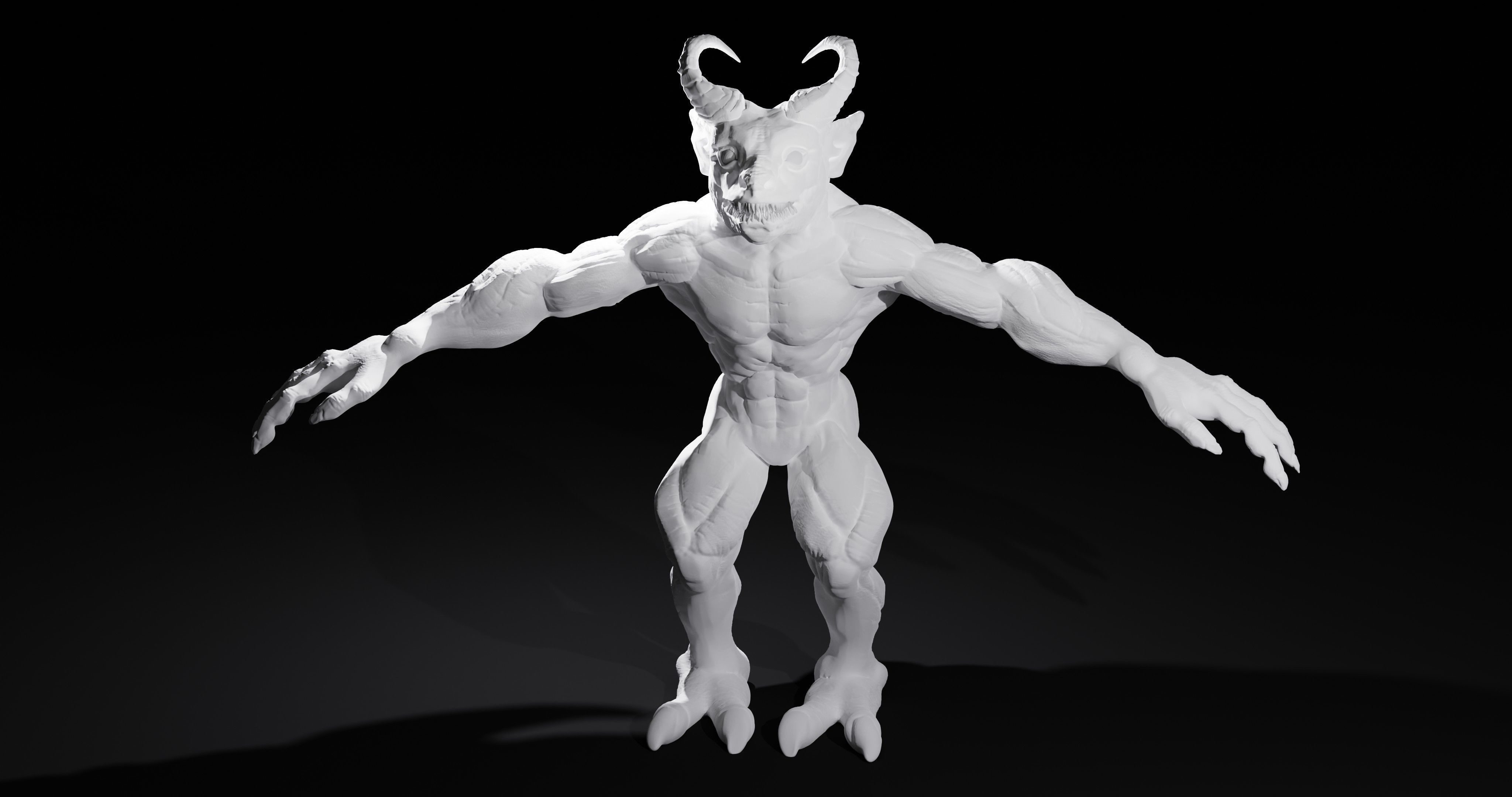 Demon sculpt 3D model_4