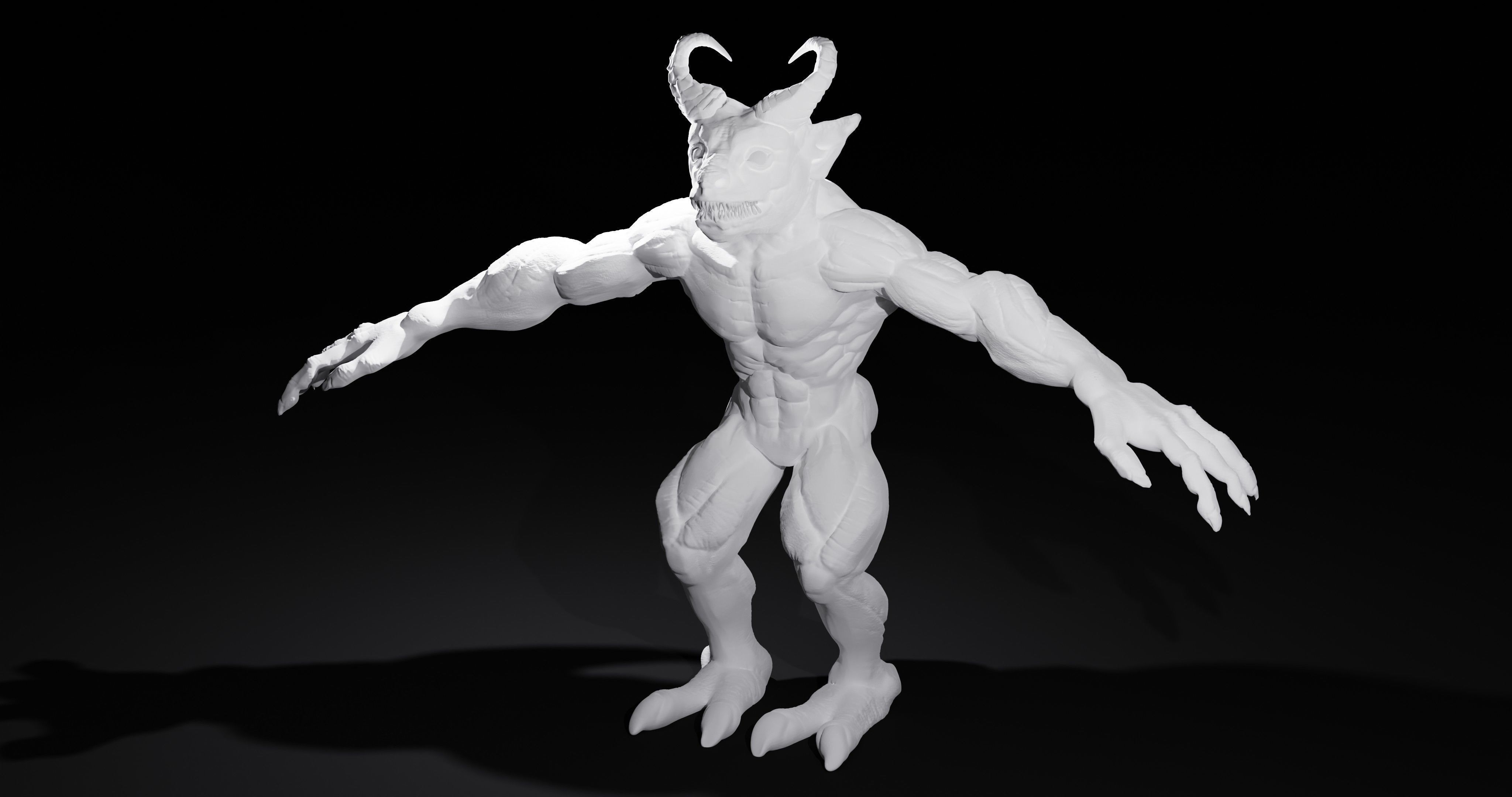 Demon sculpt 3D model_5