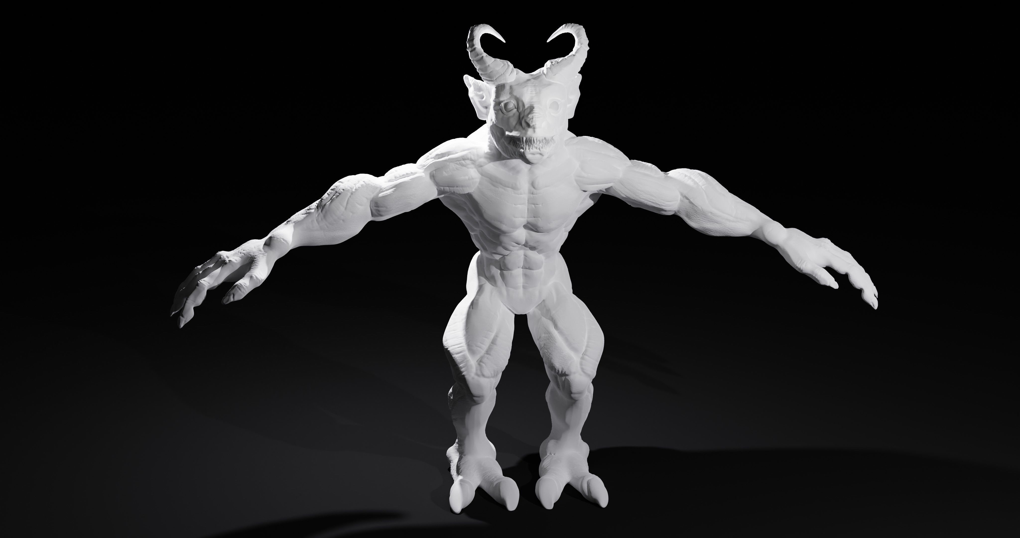 Demon sculpt 3D model_3
