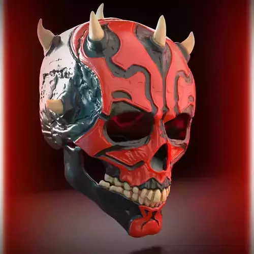 Darth Maul Star Wars Skull 3D Model Stl File for 3D Printing 3D print model