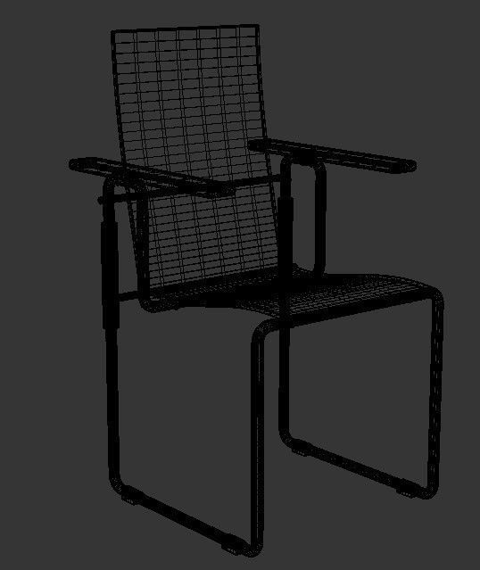 Kitchen chair 3D model_3