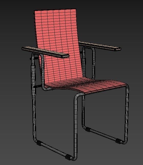 Kitchen chair 3D model_2