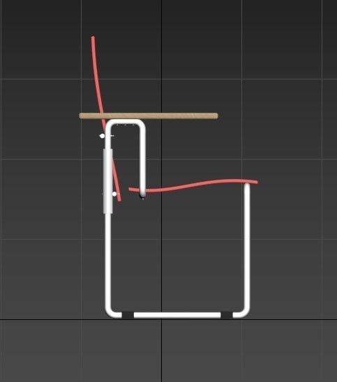 Kitchen chair 3D model_5