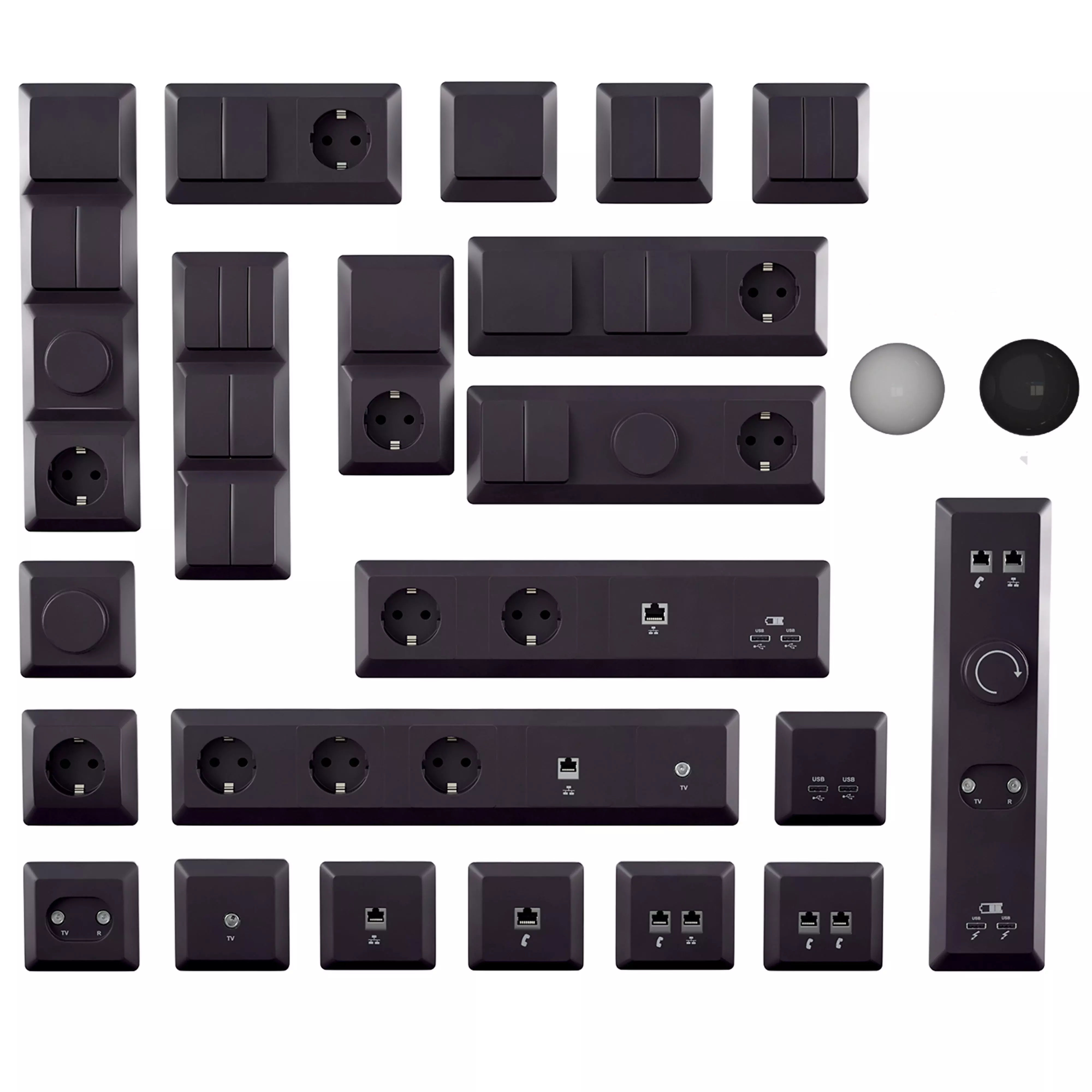 Sockets and switches Schneider Electric Glossa 3D model_0