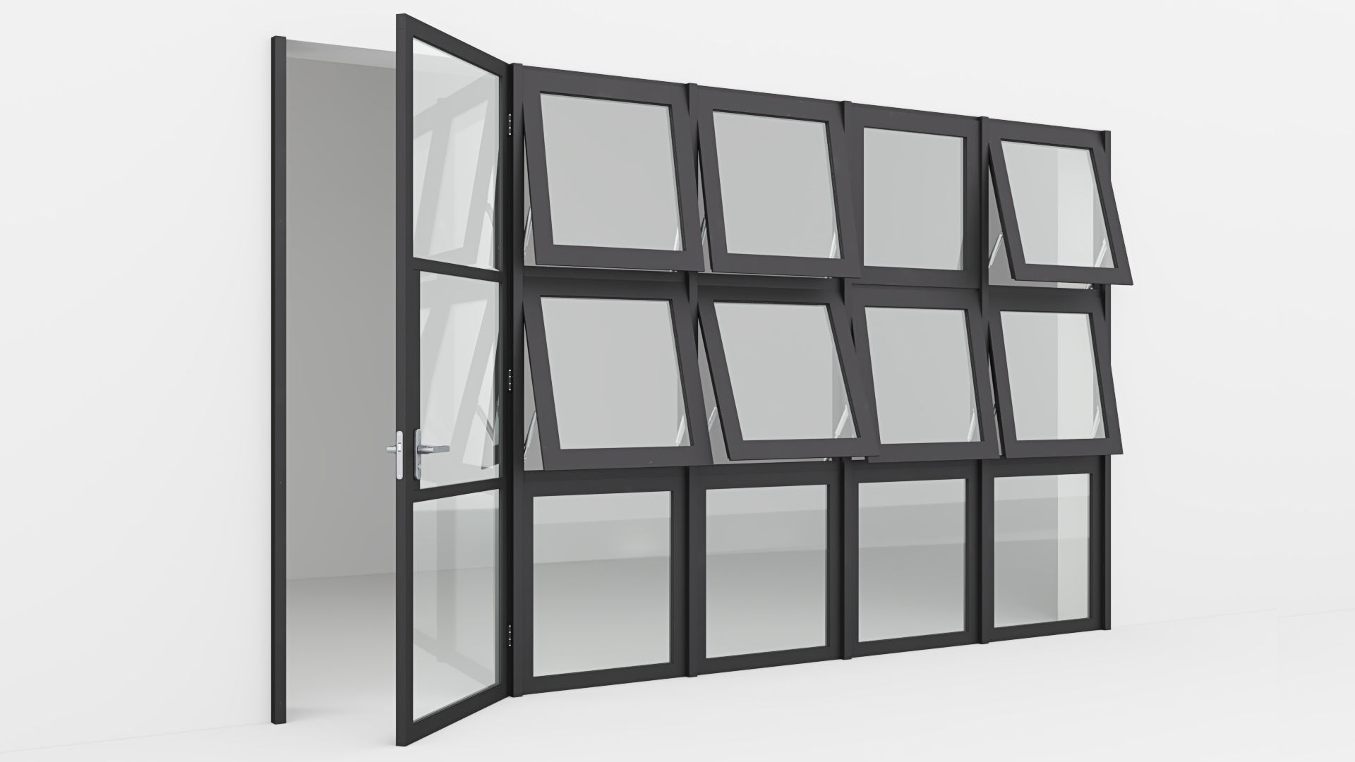 Aluminium door 15 3D model_2