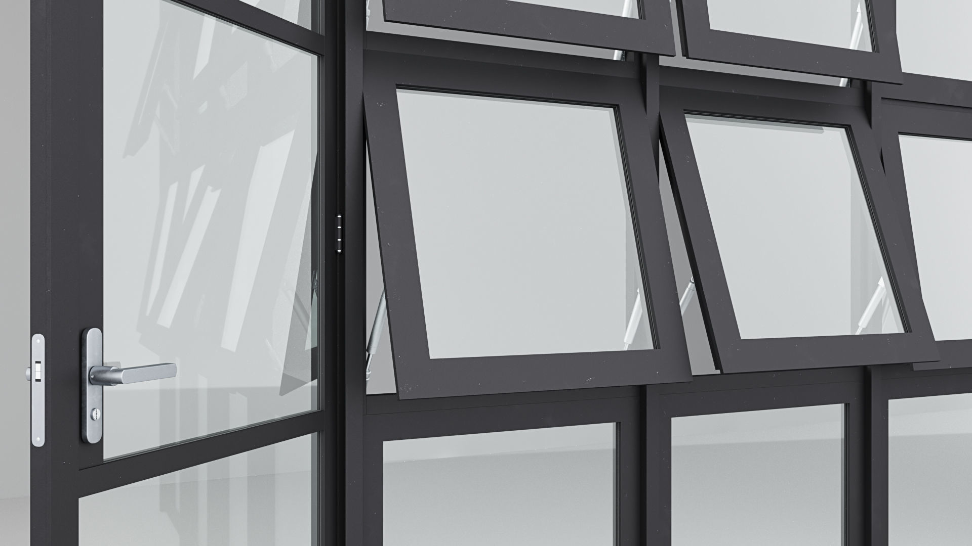 Aluminium door 15 3D model_3