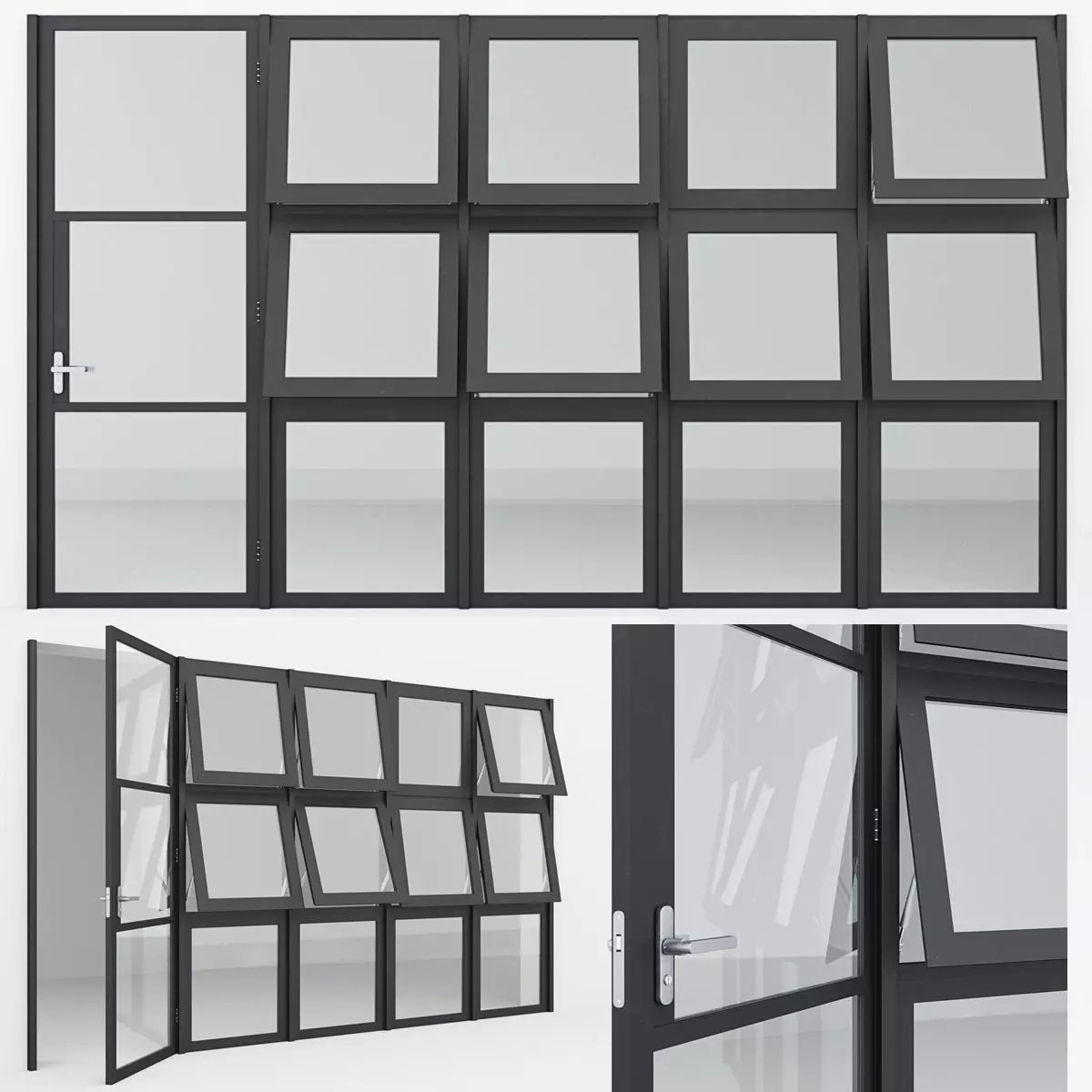 Aluminium door 15 3D model_0