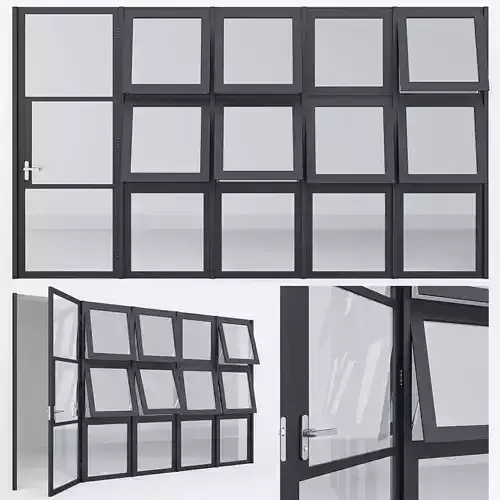 Aluminium door 15 3D model