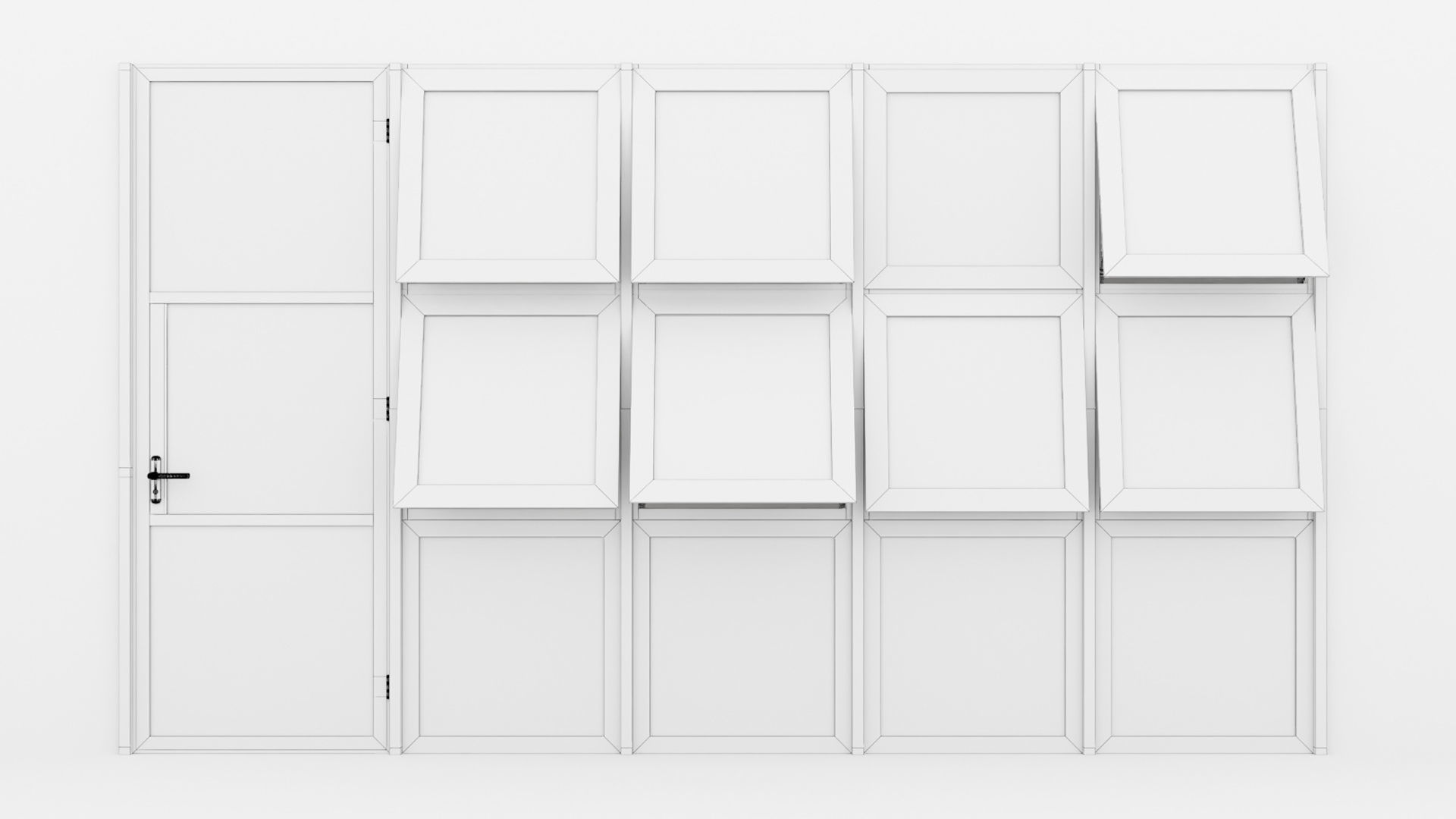 Aluminium door 15 3D model_6